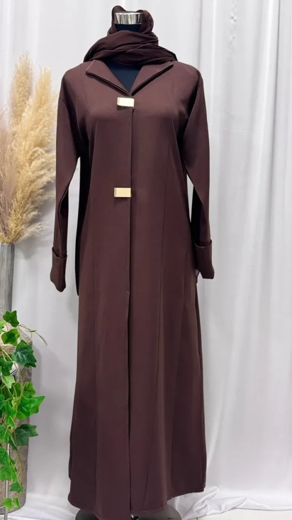 Straight buttoned up Abaya with exclusive buttons