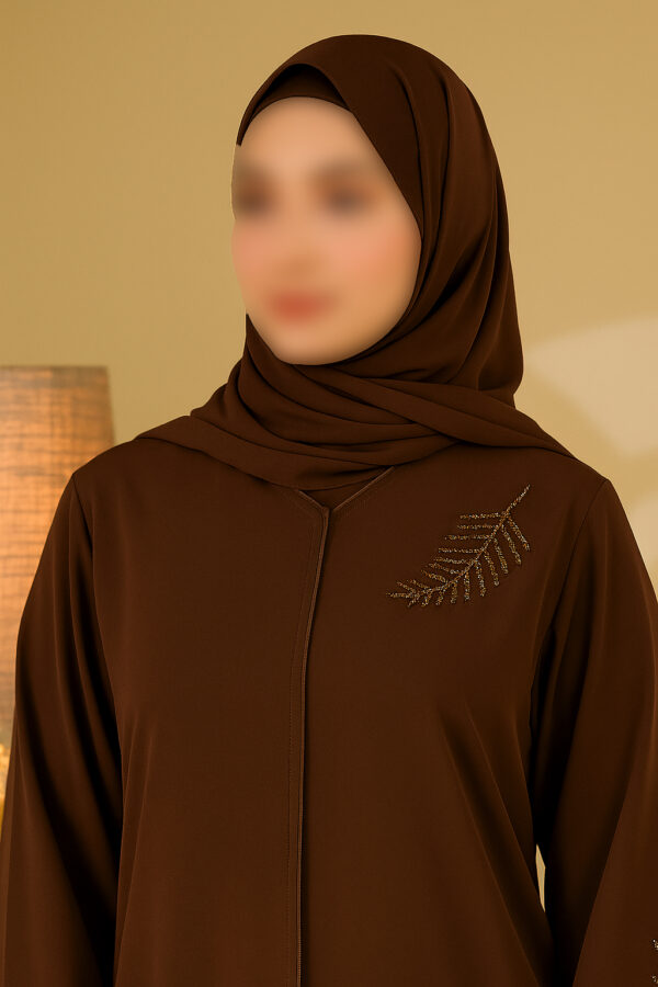 Buttoned up, beaded work on the shoulder and sleeves - Image 3