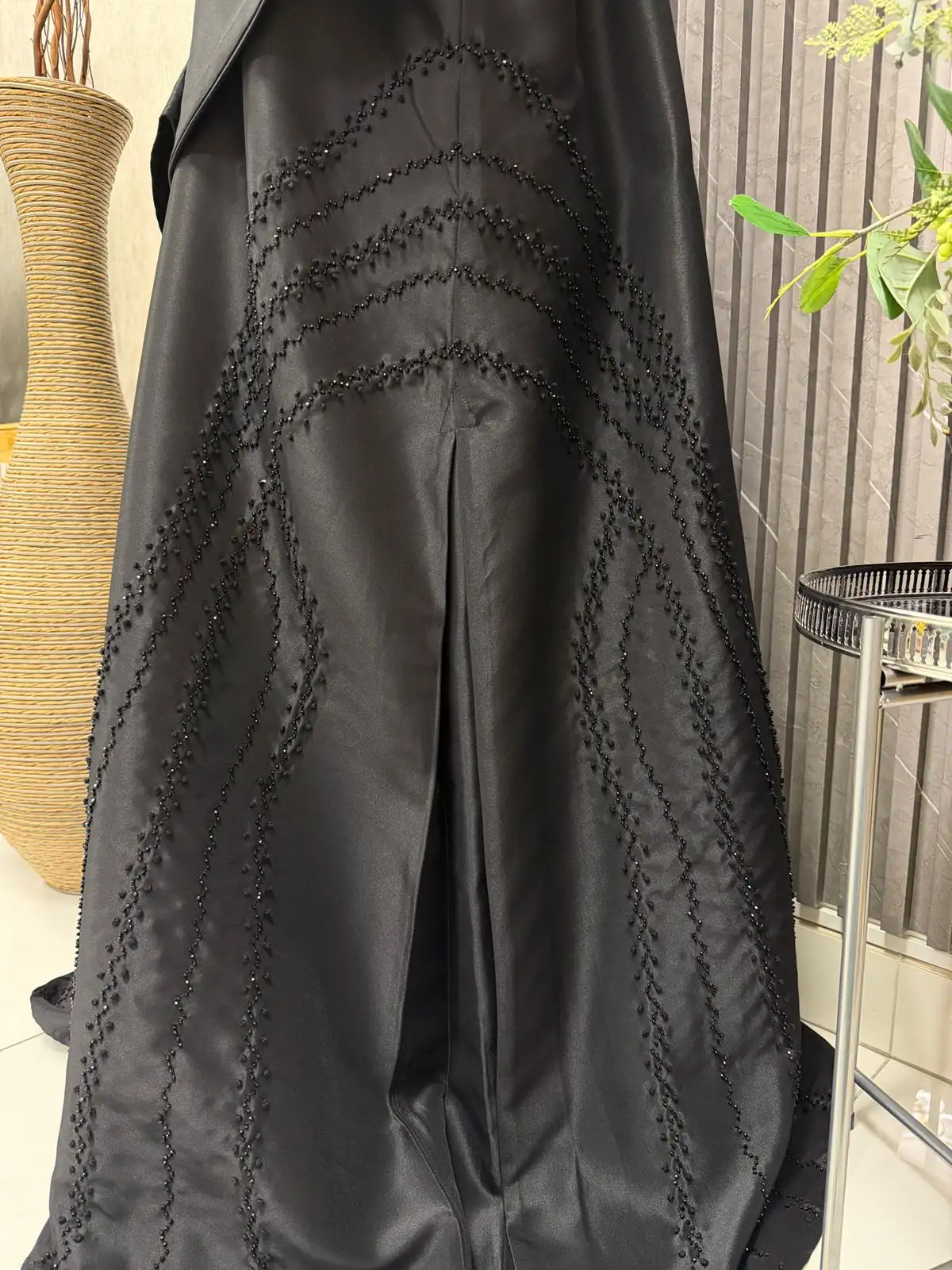 A- lined Abaya with beautiful handwork on the sleeves and sides✨ - Image 5