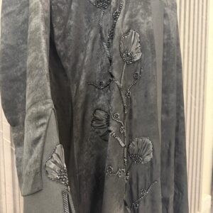 A-lined Abaya with organza and stones work